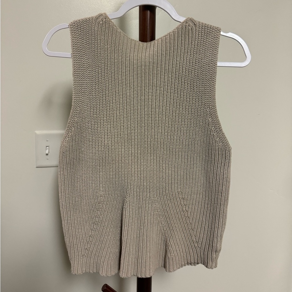 Beige Knitted Sweater Tank. Size Women’s S.